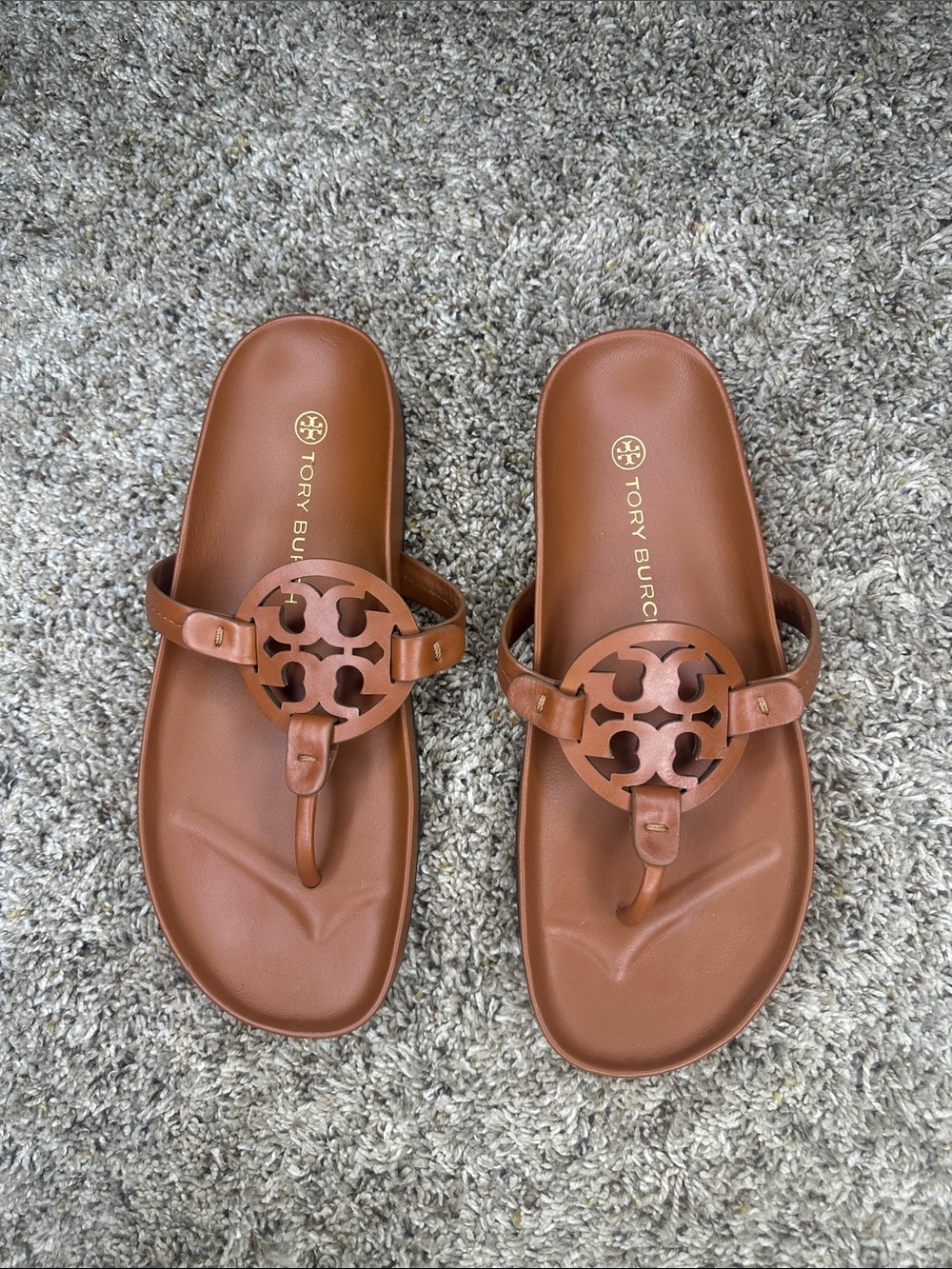 Tory Burch Miller Cloud Leather Thong Sandals